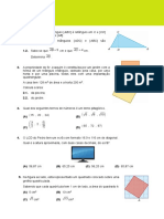 Ficha de avaliação matemática 8o ano