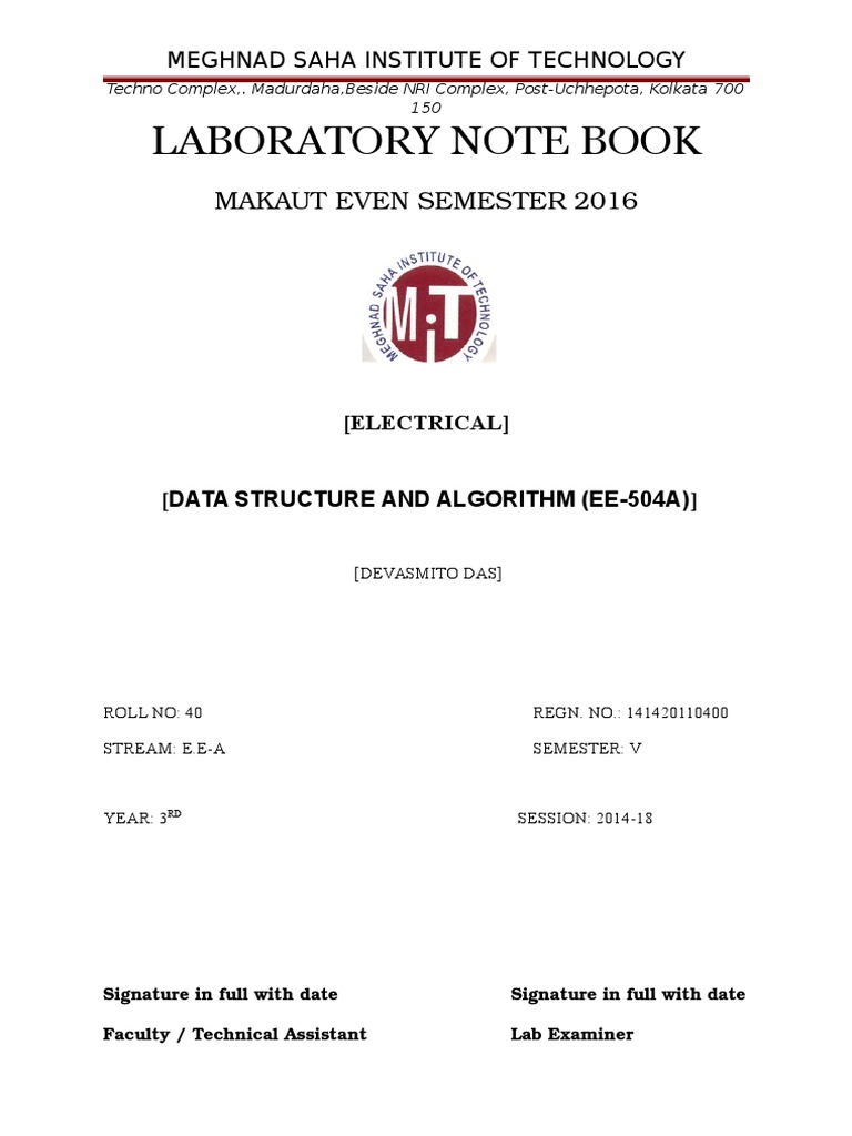 EE Lab Notebook 2016 | PDF