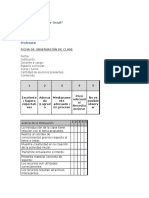 Planilla de Observacion