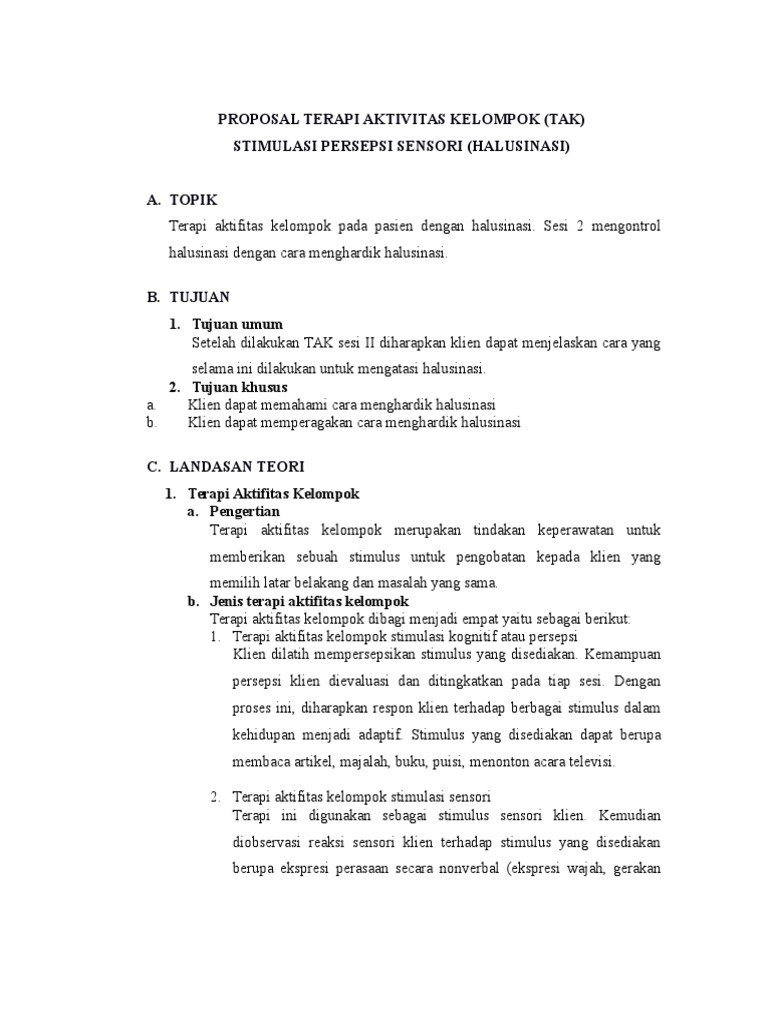 Proposal Tak Halusinasi Sesi 2