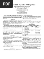 Sample IEEE Paper For A4 Page Size: First Author, Second Author, Third Author