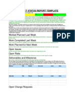 Project Status Report Template