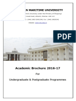 IMU Academic Brochure Provides Details of UG & PG Maritime Programs