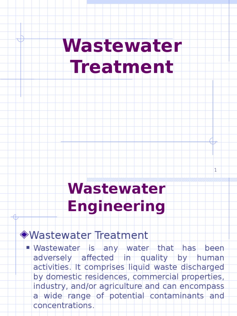 Lecture 4Water Treatment 2 PDF Sewage Treatment Wastewater
