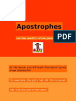 Apostrophes: Can Be Used To Show Possession