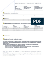 Conjonctions de Subordination