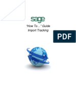 Sage X3 - User Guide - HTG Import Tracking PDF