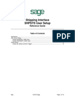 Sage X3 - User Guide - REF-Shipping Interface SHPSYS User Setup-V6 PDF