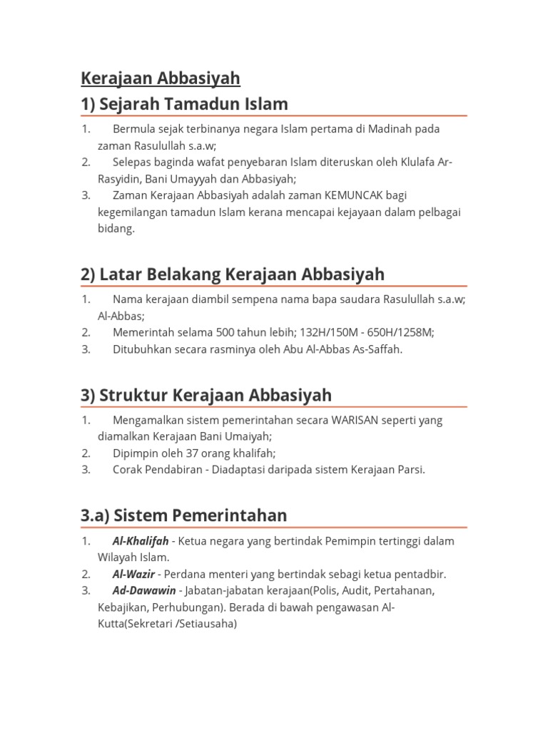 Kerajaan Abbasiyah Pdf