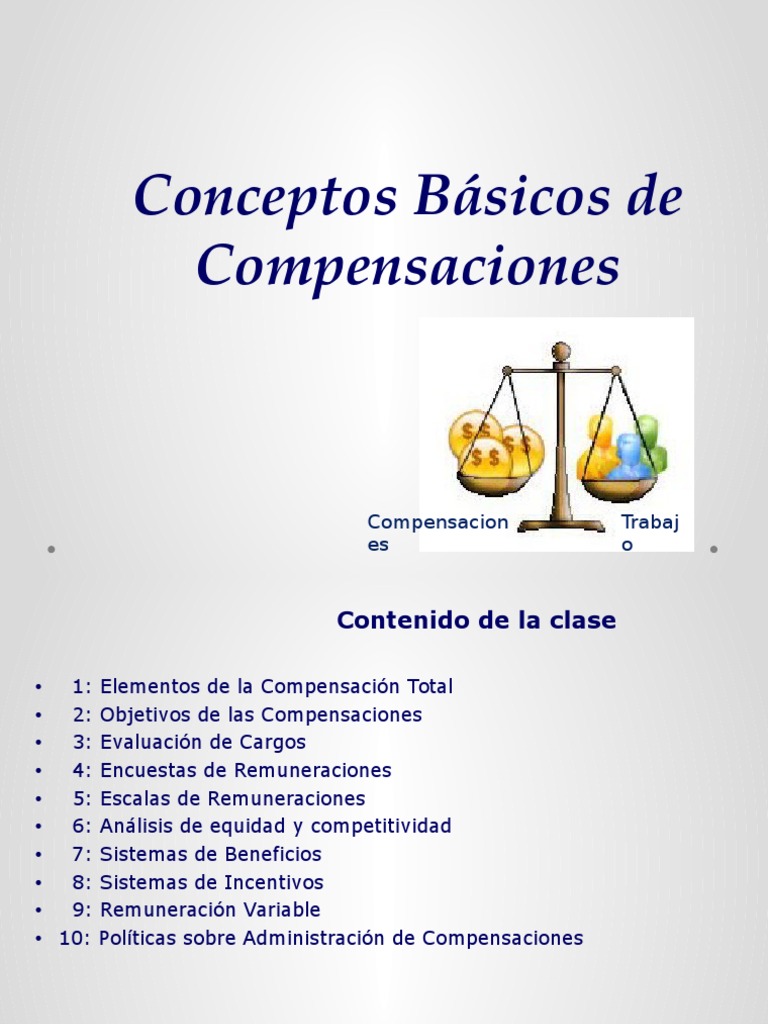 Elementos Clave de Compensaciones Laborales | PDF | Competitividad ...
