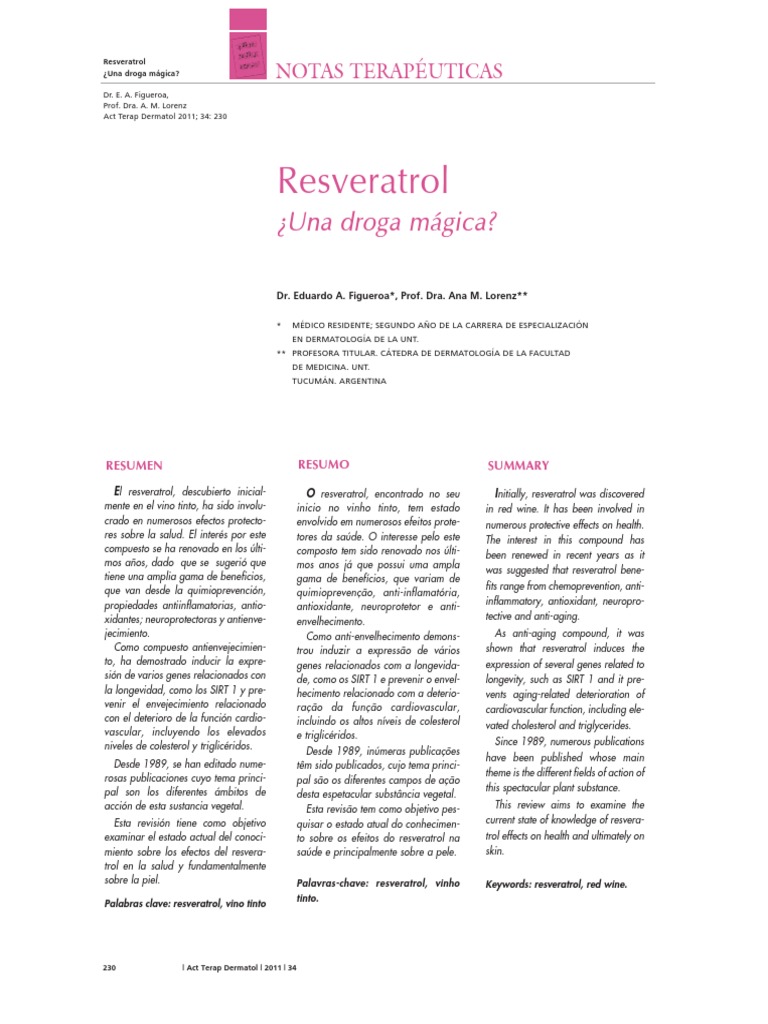 resveratrol.pdf Inhibidor de la enzima Acné común