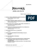 Jurnal Ilmu Politik Volume I No 1 April 2010