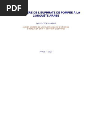 la frontiere de l euphrate chapot pdf