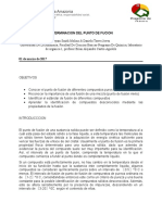 Determinación del punto de fusión de compuestos puros