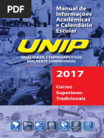 CALENDÁRIO 2017 Universidade Paulista