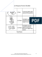 Short Response 2 PT Checklist