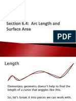 Section 6.4: Arc Length and Surface Area