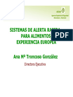 Sistemas de alerta rápida europeos para alimentos: experiencia y gestión