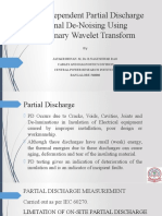 Level Dependent Partial Discharge Signal De-Noising Using Stationary Wavelet Transform