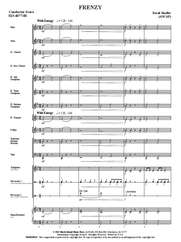 Frency - David Shaffer | PDF | Saxophone | Musical Instruments