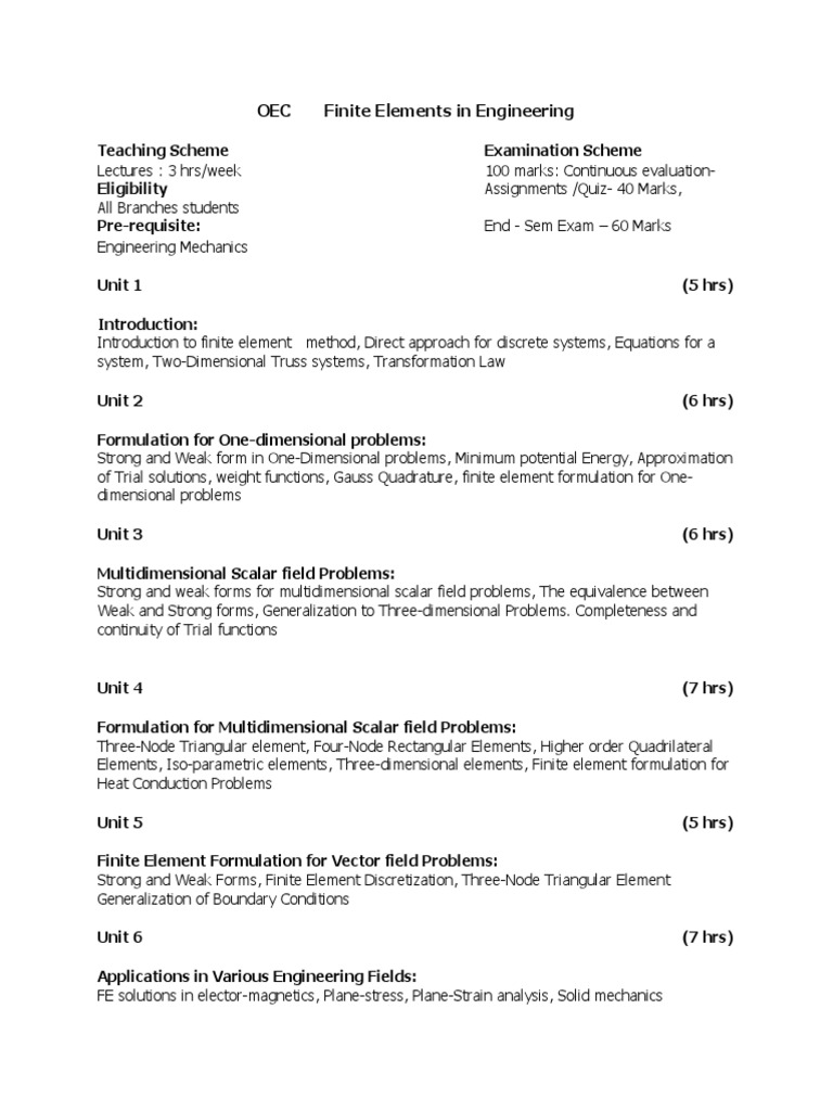 Finite Element Method in Engineering | PDF | Teaching Methods ...