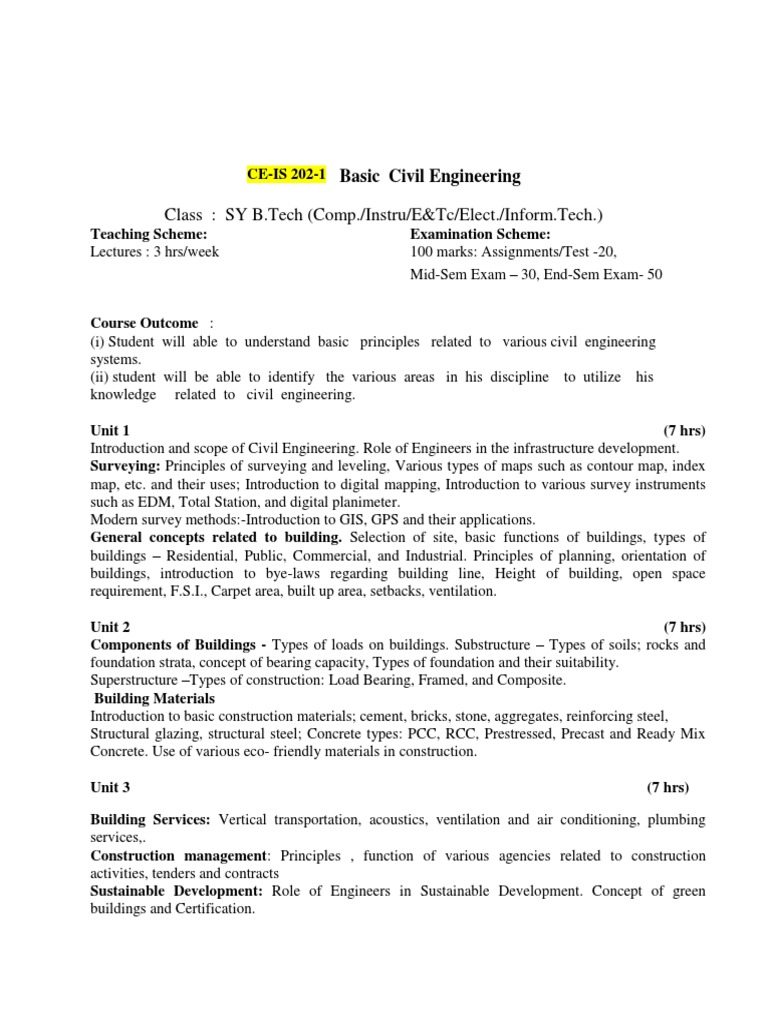 Basic Civil Engineering Pdf Civil Engineering Surveying