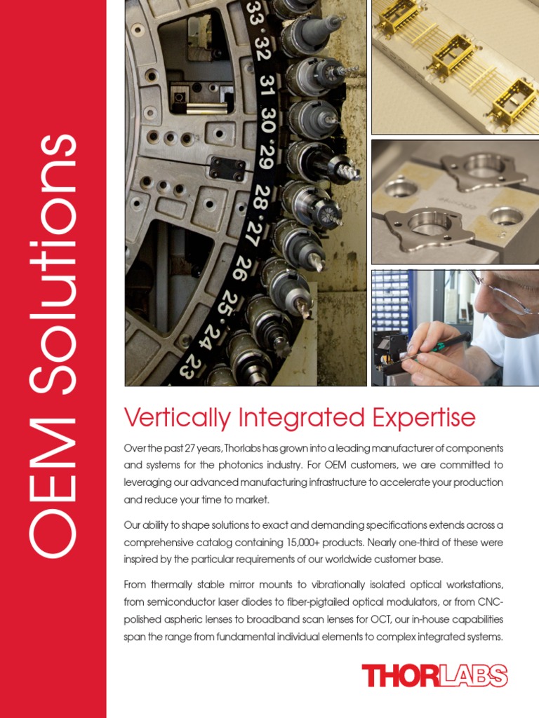 Thorlabs OEM Brochure | PDF | Optical Fiber | Optics