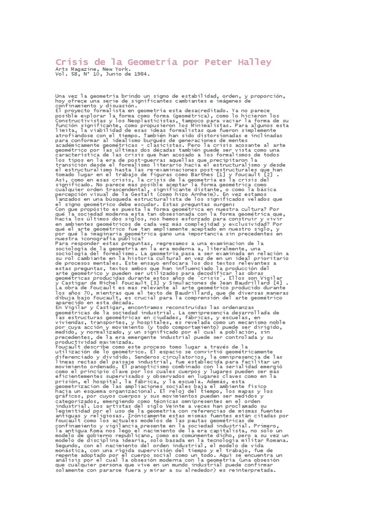 (Impreso) La Crisis de La Geometría PDF | PDF | Michel Foucault | Geometría