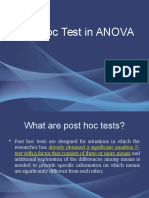 Post Hoc Test in ANOVA