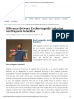 Difference Between Electromagnetic Induction and Magnetic Induction