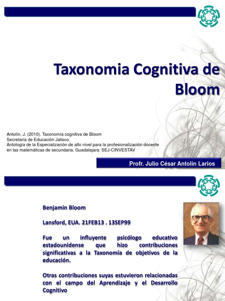 Taxonomía Cognitiva de Bloom Evaluación neuropsicológica Cognición