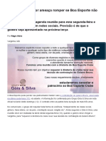 Maior Patrocinador Ameaça Romper Se Boa Esporte Não Desistir de Bruno