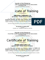 PLEASES Mis Occ Certificate of Training at La Playa Azul