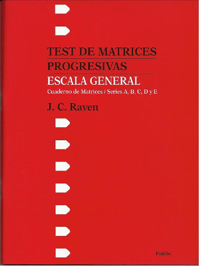 Manual del Test de Raven Escala General | PDF | Ciencia cognitiva ...