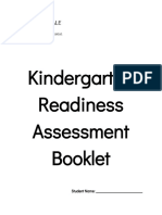 Kindergarten Readiness Assessment Booklet: Student Name