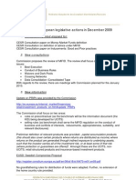 Review of European Legislative Actions in December 2009