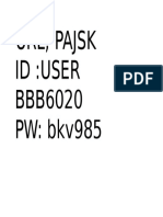 Url Pajsk Id:User BBB6020 PW: bkv985