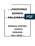 Puskesmas Dempo Palembang: Berkas Kertas Survei Periode JULI 2016