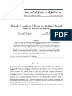 Journal of Statistical Software: Neural Networks in R Using The Stuttgart Neural Network Simulator: RSNNS