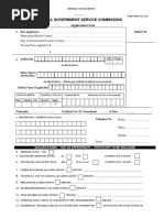 Local Government Service Commission: Application Form