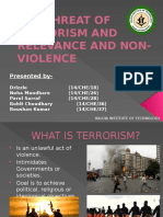 The Threat of Terrorism and Relevance and Non-Violence