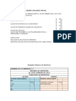 Ejemplo Balance Inicial