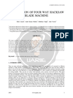 Fabrication of Four Way Hacksaw Blade Machine 