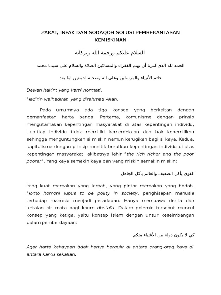 Ceramah Tentang Zakat Infaq Dan Shodaqoh Pigura