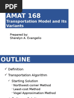 2. Transportation Model