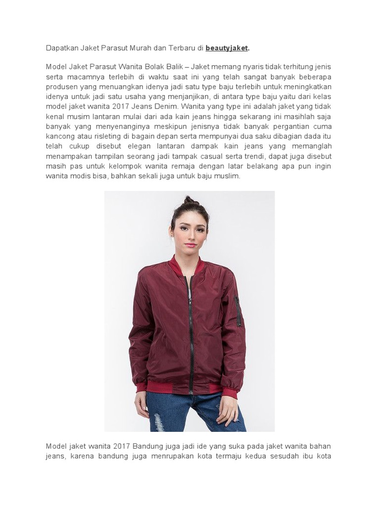 550+ Model Model Jaket Parasut Wanita HD Terbaik