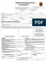 Philippine National Police: Id Application Form (PNP Personnel)