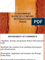 Government Agencies Funding International Trade