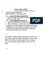 Law of Conservation of Mass