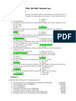 TAX. M-1401 Estate Tax: Basic Terminologies